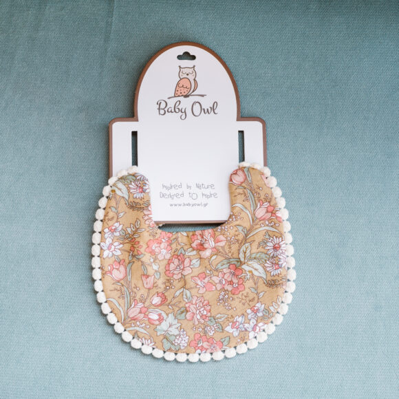 double sided vintage baby girl bib for fancy dresses and outings.